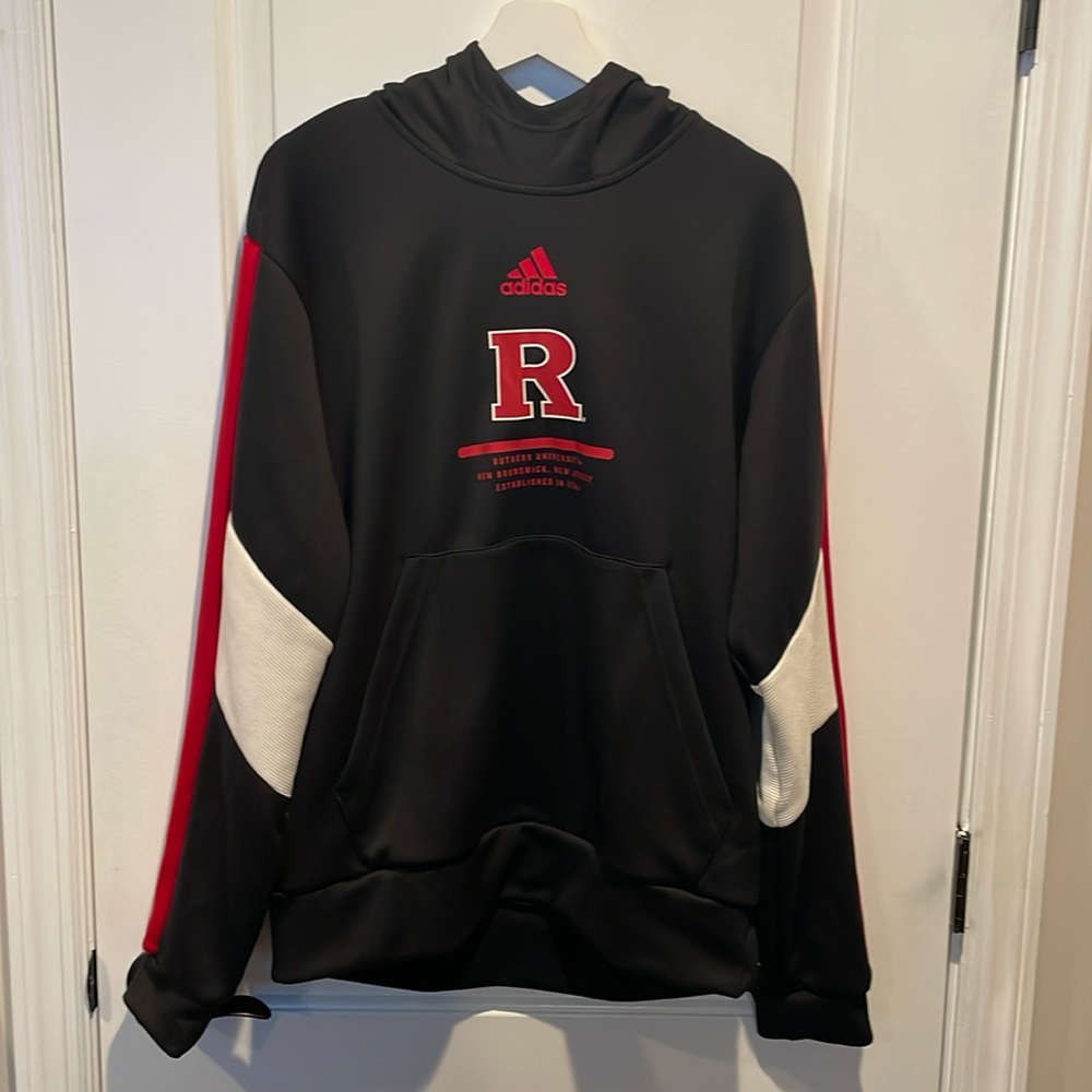 Adidas Rutgers University Athletic Hoodie.